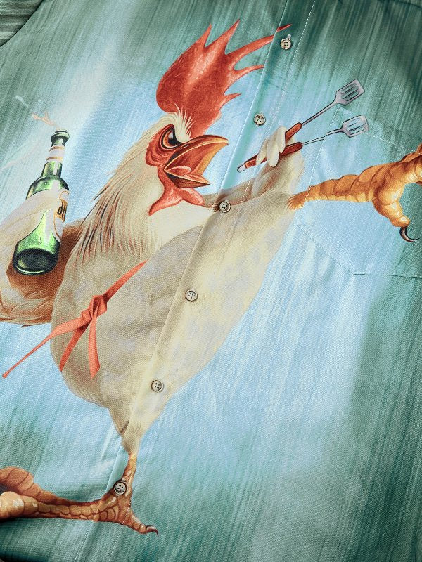 Alohadaddy Vintage Gradient Kung fu Rooster Men&