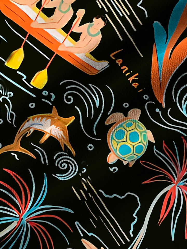 Alohadaddy Hawaii Surf Island Vacation Print Men&