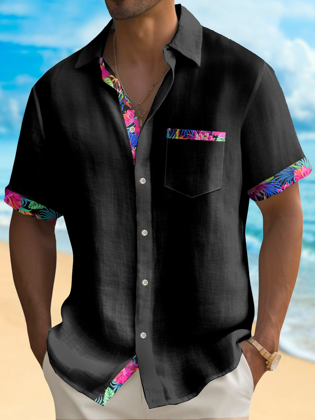 Alohadaddy Basic Floral Patchwork Men&