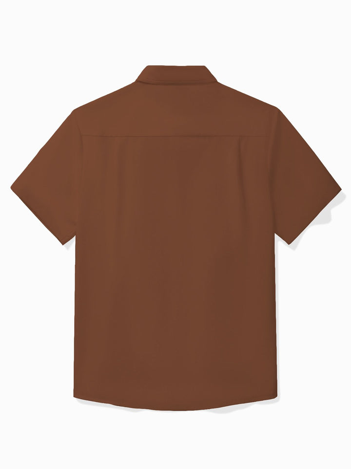 Camisa de acampada con bolsillo elástico y estampado geométrico medieval de bolos para hombre de Alohadaddy Vintage, talla grande