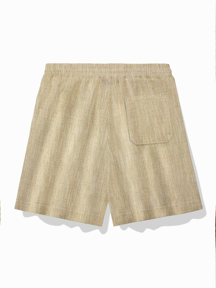 Pantalones cortos de playa Alohadaddy Beach Vacation Apricot para hombre, pantalones cortos casuales elásticos de secado rápido