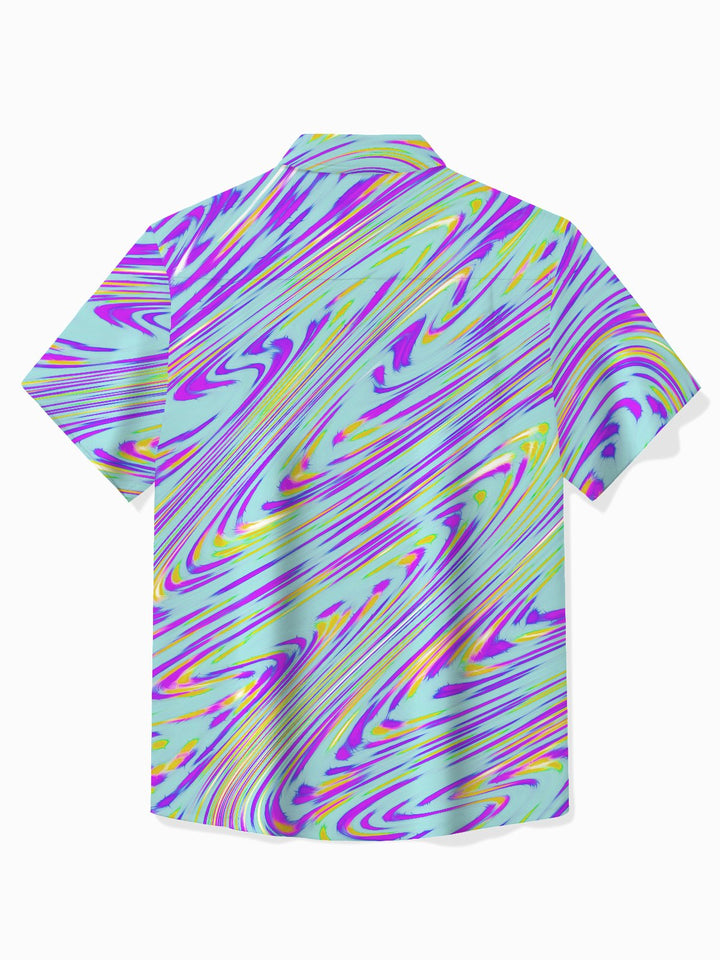 Alohadaddy Vintage 60s Psychedelic Textured Print Men&