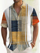 Camisa de bolos vintage para hombre con arte geométrico de mediados de siglo de los años 50 de Alohadaddy, camisa de campamento con bolsillo elástico, talla grande