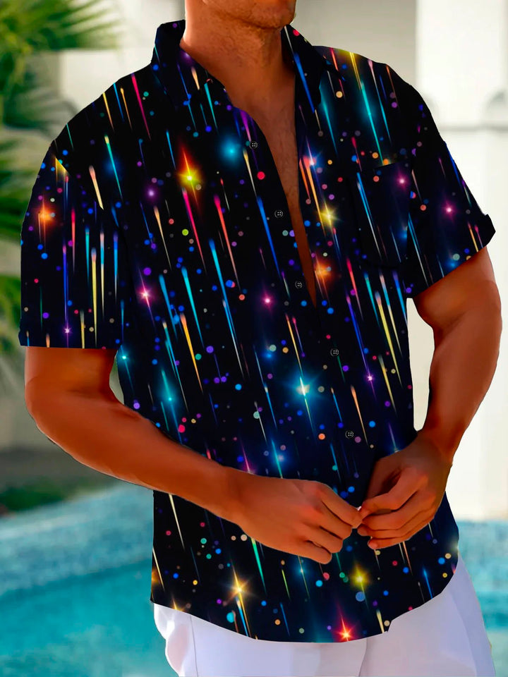 Alohadaddy Retro Gradient Meteor Print Men&