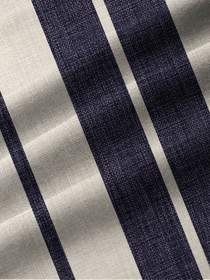 Camisa alta para hombre con bolsillo en el pecho y estampado de rayas de bolos vintage de Alohadaddy