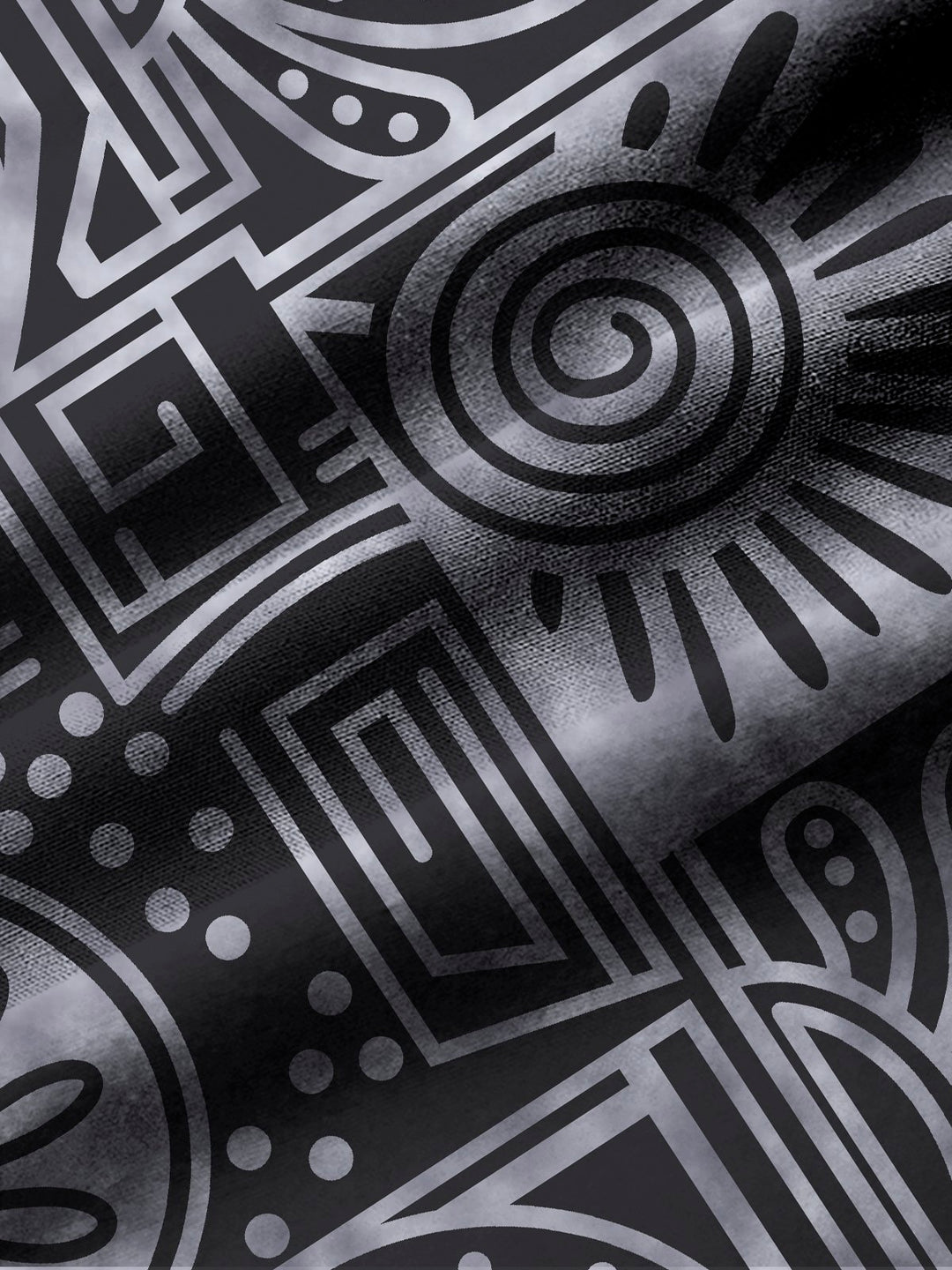 Alohadaddy Vintage Geometric Texture Printed Chest Pocket Men&