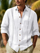 Camisa básica de manga larga con botones lisos para hombre de Alohadaddy, tallas grandes y altas