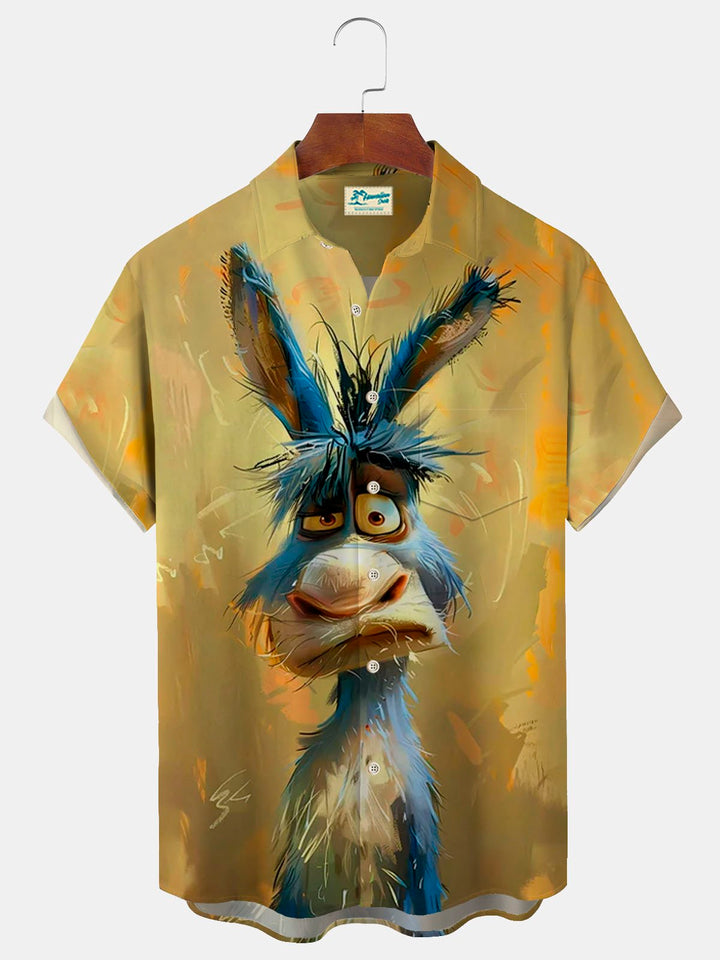 Alohadaddy Retro Cartoon Cat 3D Digital Print Men&