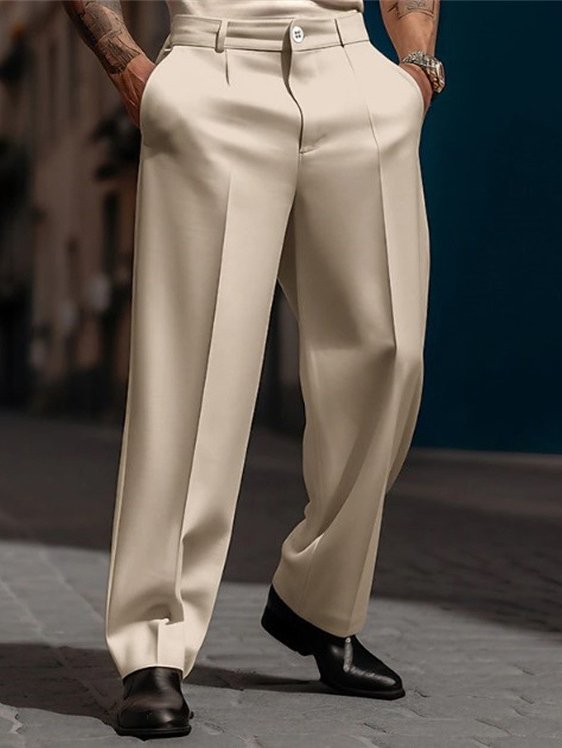 Pantalon de plage décontracté pour homme Alohadaddy, coupe droite, couleur unie, confortable, respirant, avec poches