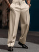 Alohadaddy Men's Daily Beach Loose Straight Straight Solid Color Comfortable Breathable Pocket Trousers