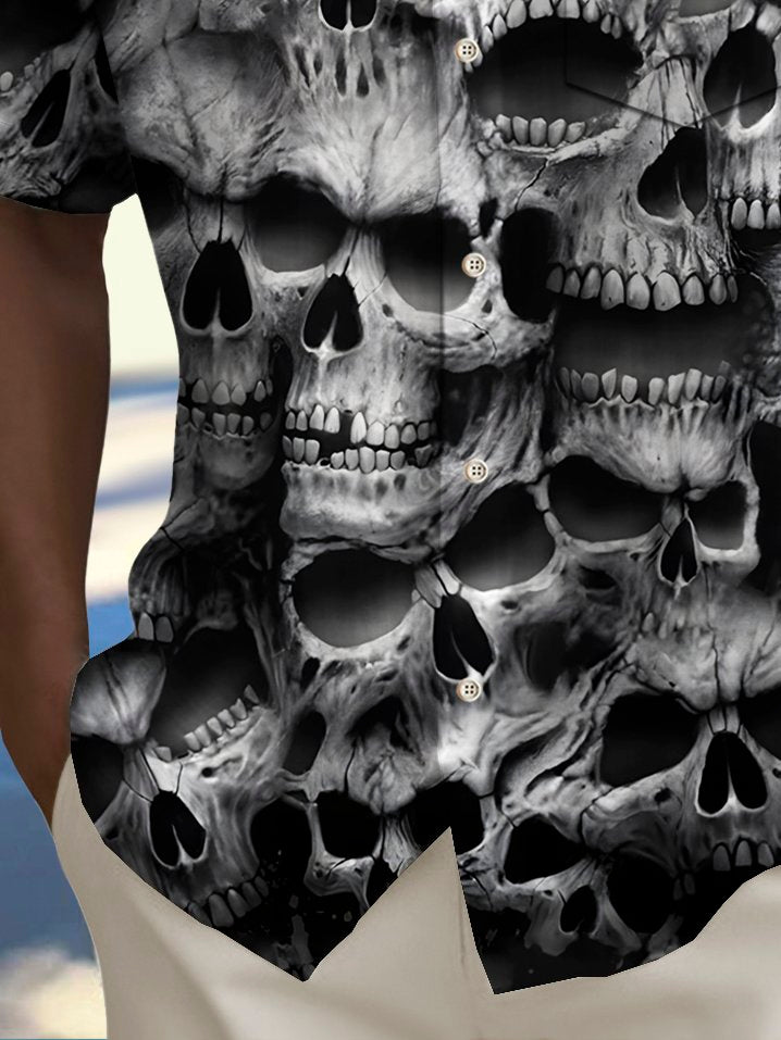 Alohadaddy Halloween Skull Print Men&