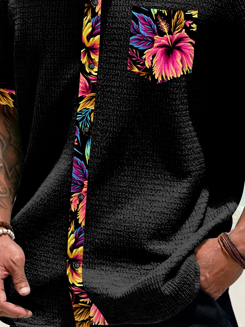 Alohadaddy Basic Floral Patchwork Printed Men&