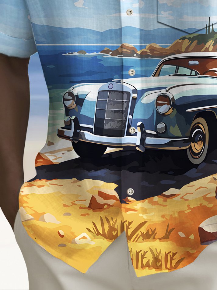 Alohadaddy Vintage Seaside Car Print Men&