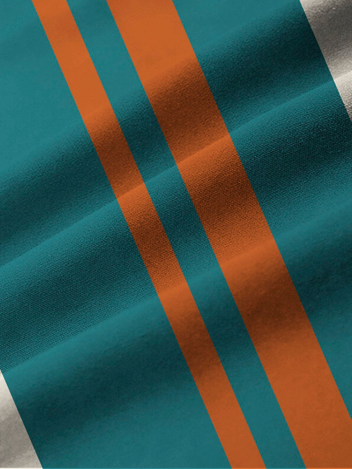 Camisa elástica con bolsillo en el pecho y estampado geométrico de estrellas de bolos vintage para hombre de Alohadaddy, talla grande