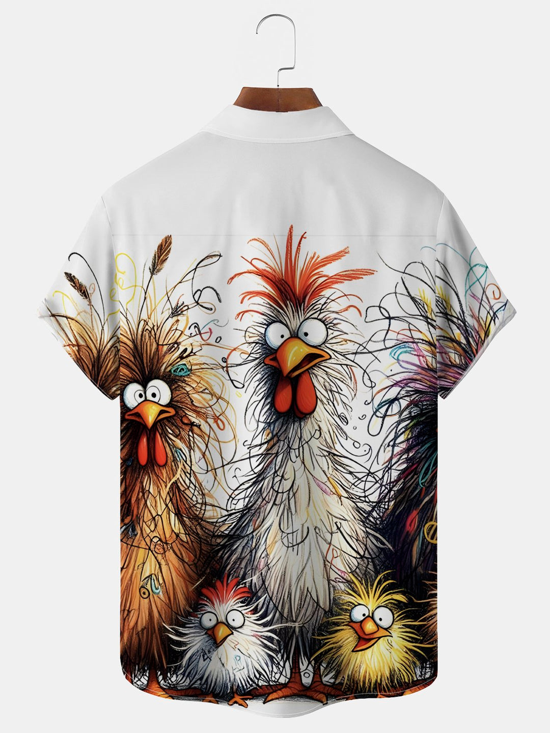 Alohadaddy Vintage Funny Chick Cartoon Print Men&