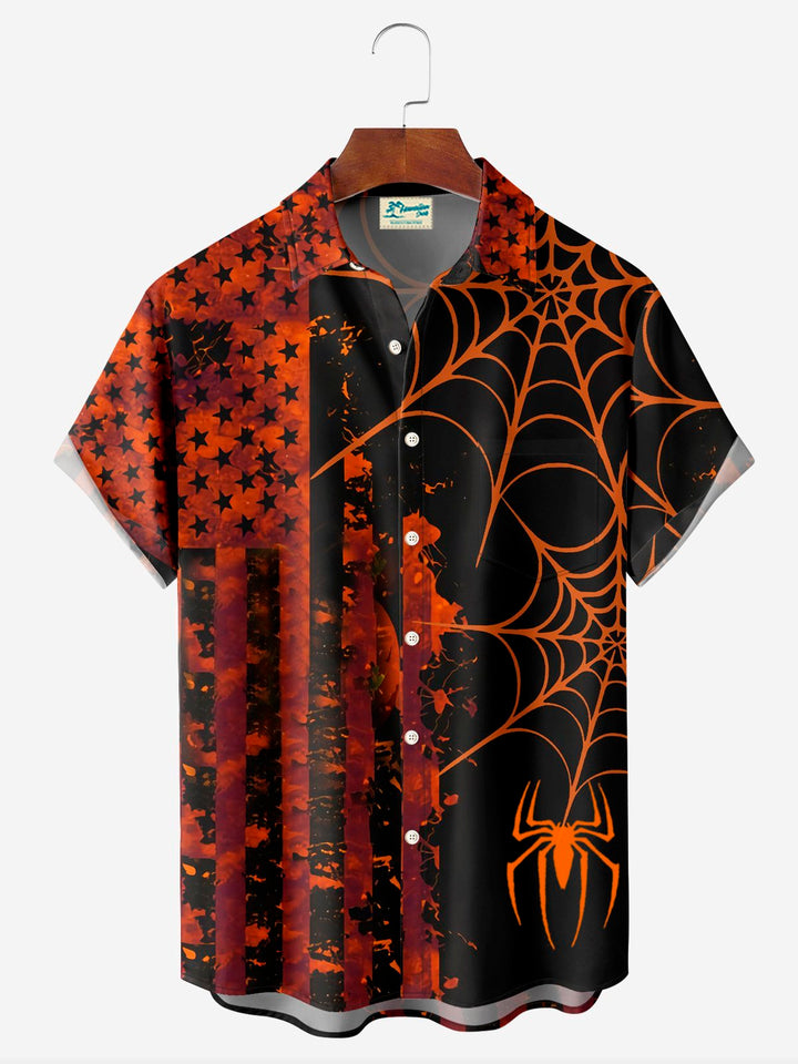 Alohadaddy Retro Halloween Spider 3D Digital Print Men&