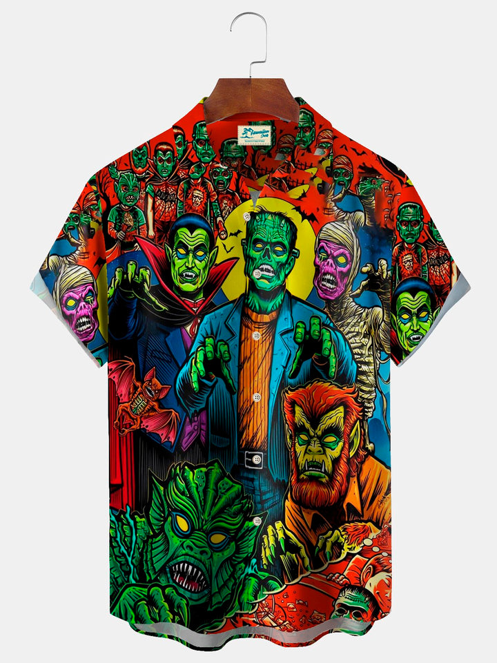 Alohadaddy Retro Halloween 3D Digital Print Men&