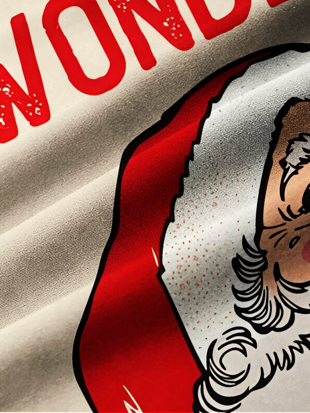 Camisa elástica con bolsillo en el pecho y estampado de dibujos animados de cerveza y Papá Noel navideño de Alohadaddy, talla grande