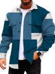 Alohadaddy Retro Geometric Corduroy  Ethnic Graphics 3D Digital Printing Men's Workwear Pocket Jacket Coat Big & Tall