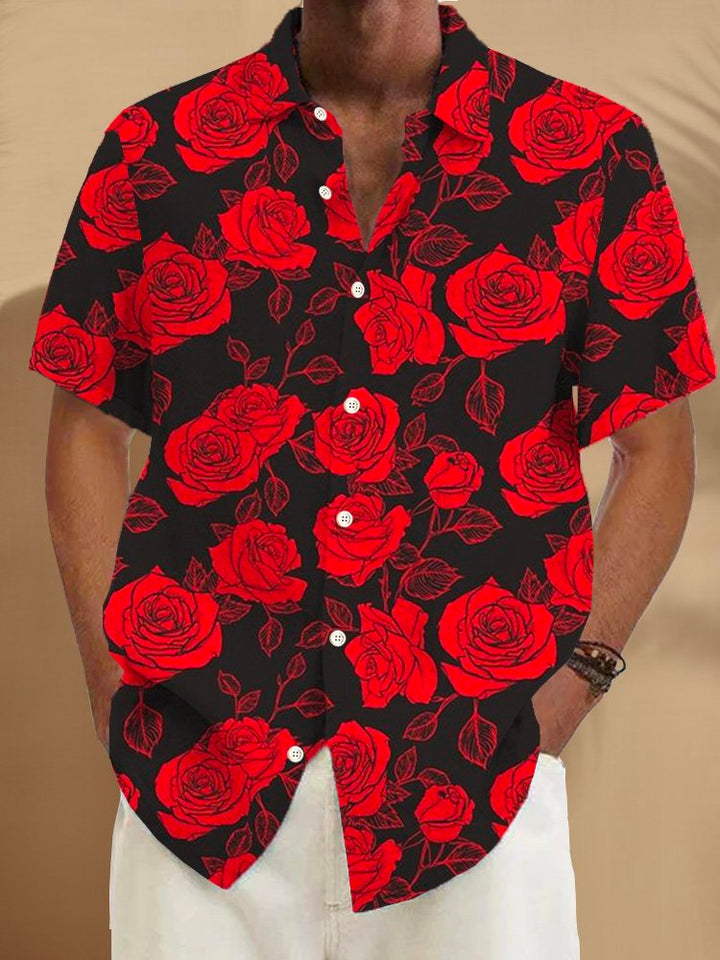 Alohadaddy Rose Print Men&