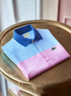 Alohadaddy® Men's Classic Business Colorblock Logo Button-Down Short Sleeve Polo Shirt Big & Tall