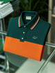 Alohadaddy® Men's Classic Two-Tone Contrast Logo Business Button-Down Polo Shirt Big & Tall