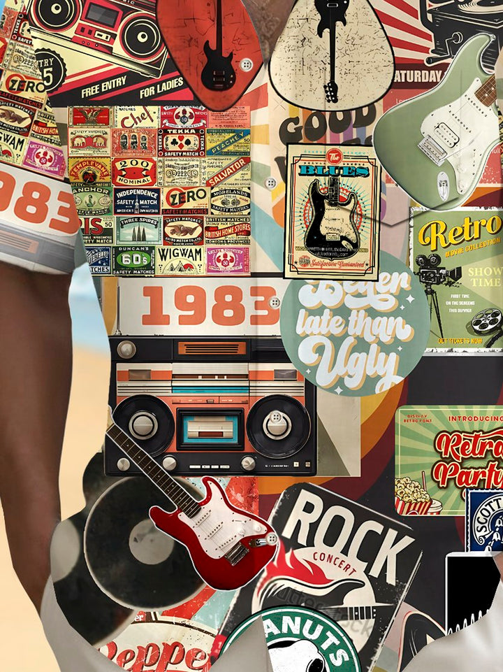 Alohadaddy® Vintage Music Art Print Men&