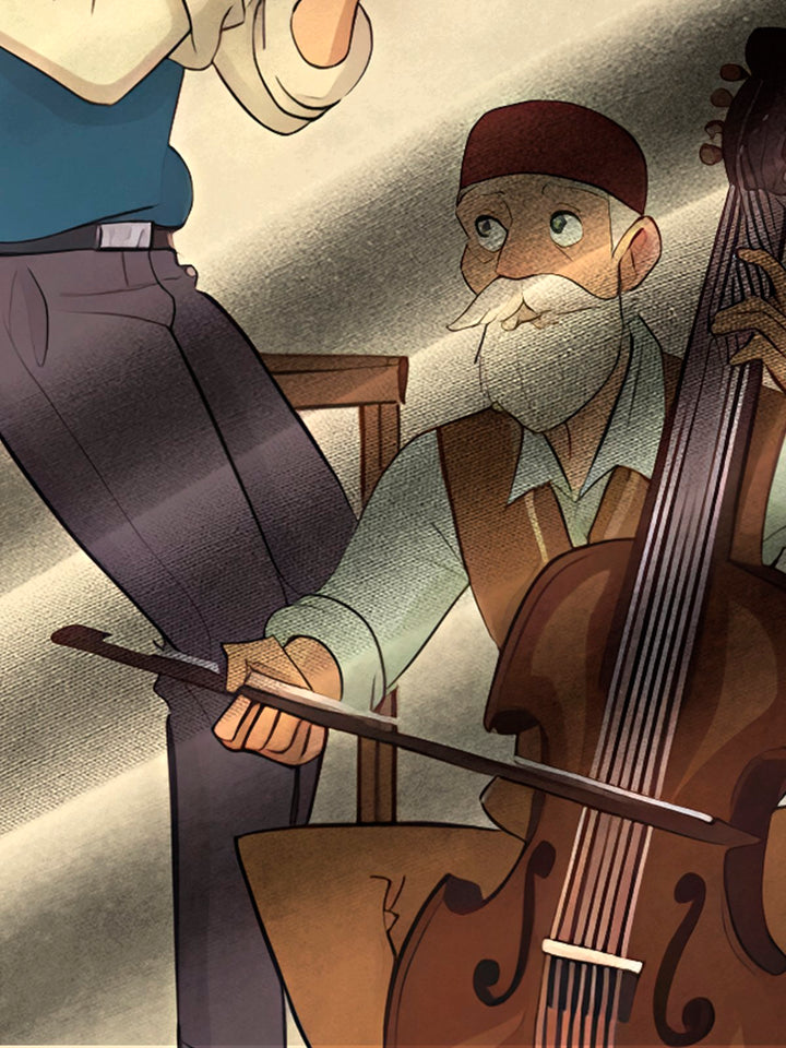 Alohadaddy® Vintage Music Cartoon Print Men&