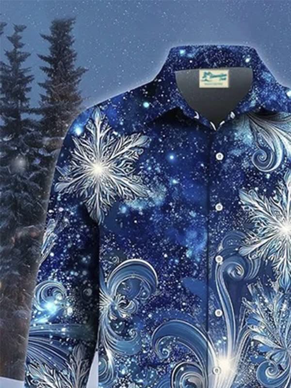 Alohadaddy® Christmas Stripe Snowflake Print Men&