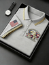 Alohadaddy® Men's Holiday 250th Anniversary National Icons Commemorative Short-Sleesleeved Polo Shirt Big & Tall