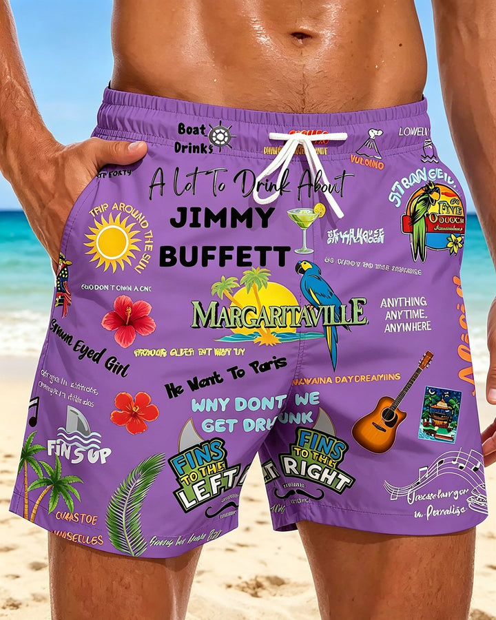 Alohadaddy® Hawaiian Palm Tree Print Men&