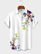 Alohadaddy® Men's Short-Sleeve Button-Down Shirt with Pocket Floral Print
