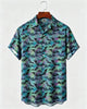 Alohadaddy® Men's Short-Sleeve Button-Down Shirt with Pocket Halloween Print