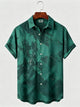 Alohadaddy® Men's Short-Sleeve Button-Down Shirt with Pocket Abstract Print