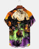 Alohadaddy® Men's Short-Sleeve Button-Down Shirt with Pocket Halloween Print