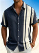 Alohadaddy® Casual Geometric Print Men's Short-Sleeve Shirt