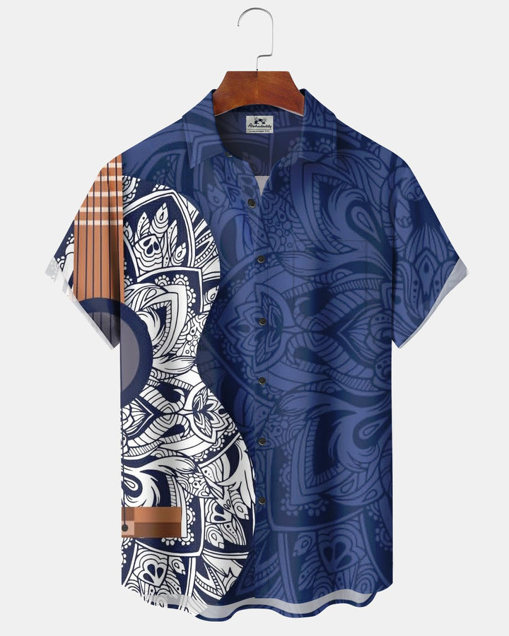 Alohadaddy® Casual Guitar Print Men&