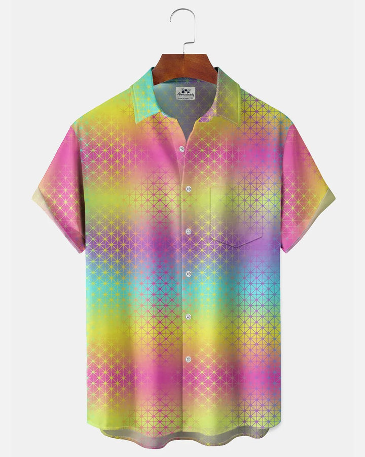 Alohadaddy® Casual Abstract Art Polka Dot Print Men&