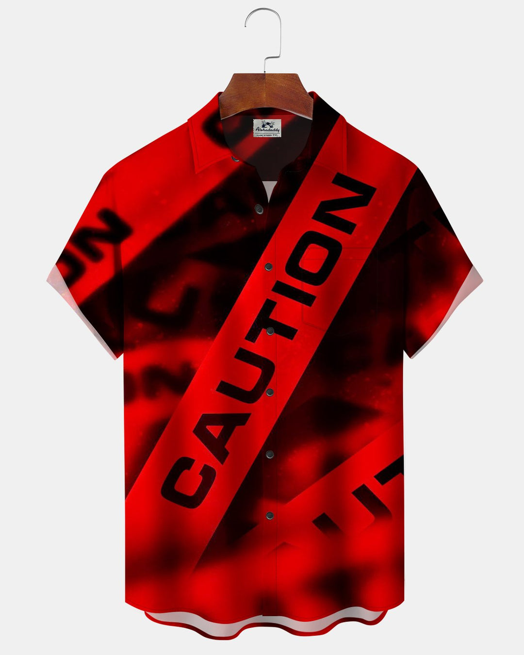 Alohadaddy® Retro Art Warning Strip Print Men&