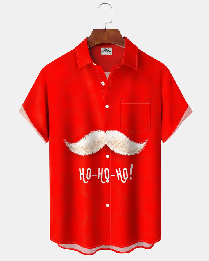 Alohadaddy® Holiday Christmas Santa Claus Beard Print Men&