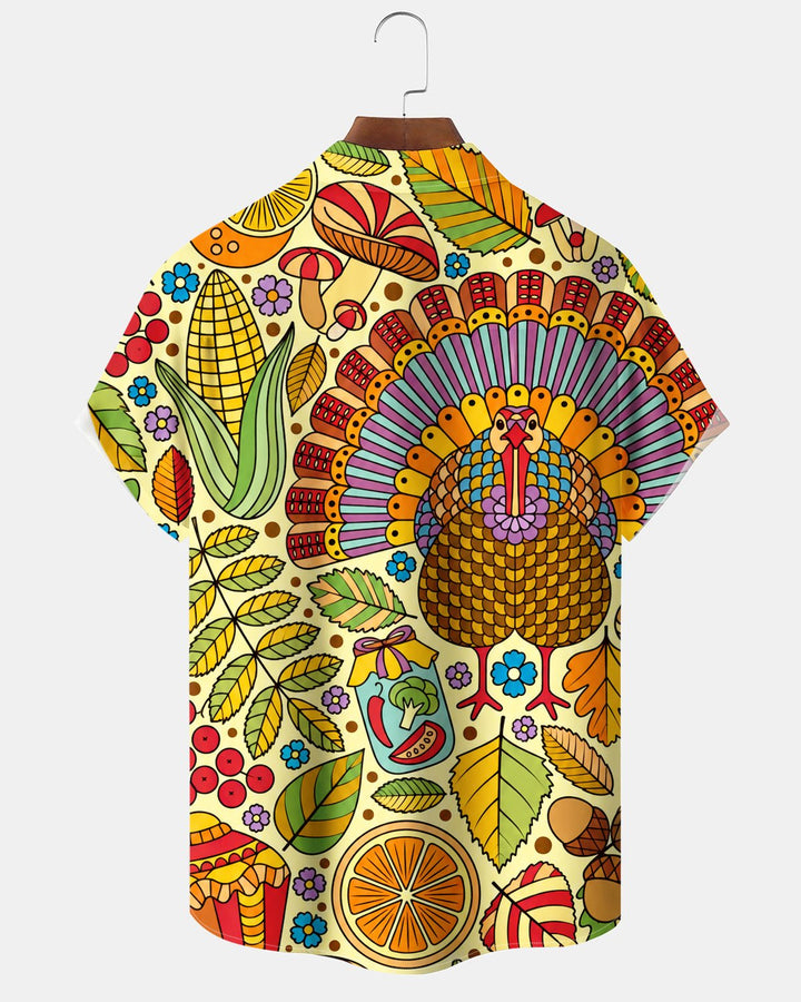 Alohadaddy® Thanksgiving Turkey Cookie Pumpkin Print Men&