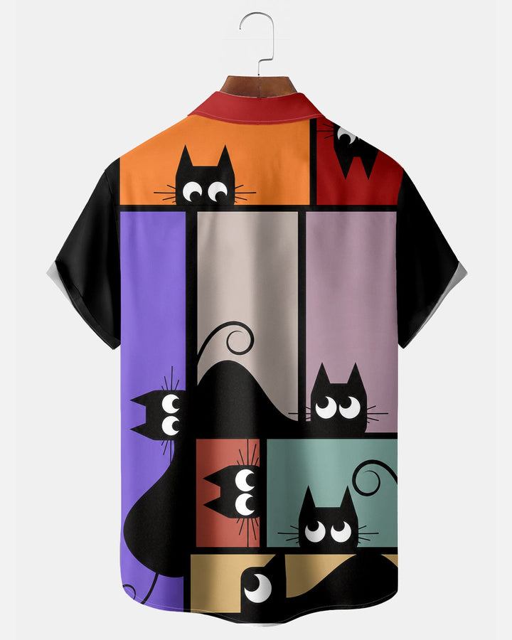 Alohadaddy® Casual Cat Print Men&