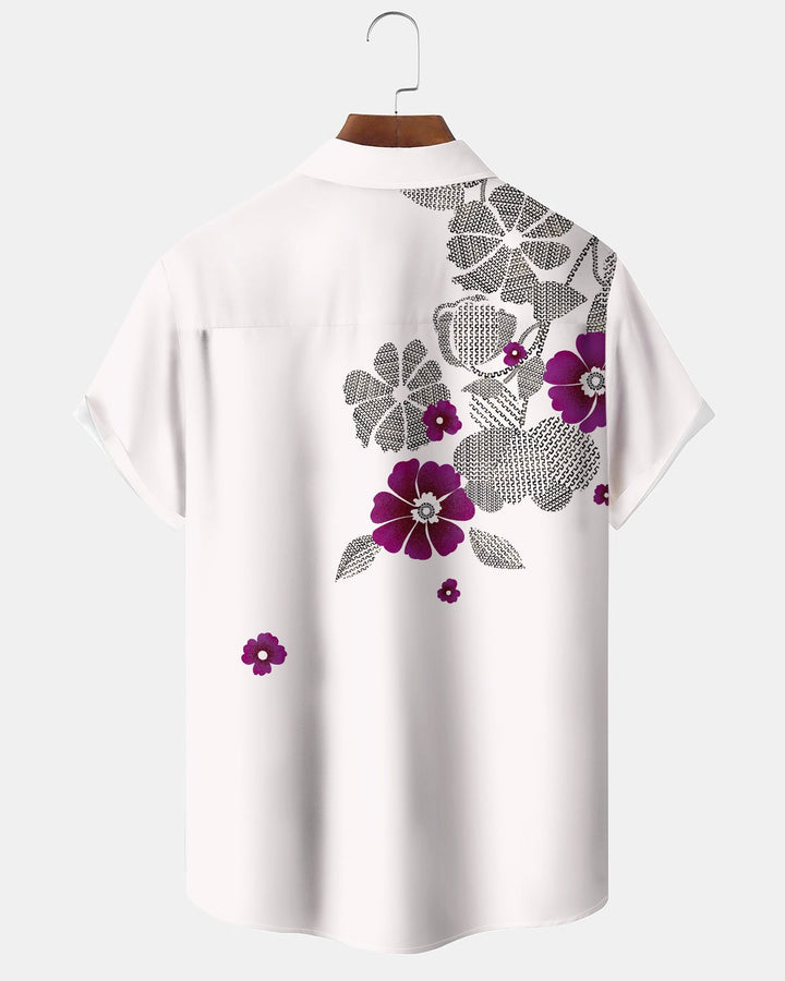 Alohadaddy® Casual Floral Striped Print Men&