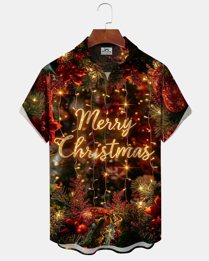 Alohadaddy® Holiday Christmas Tree Light Print Men&