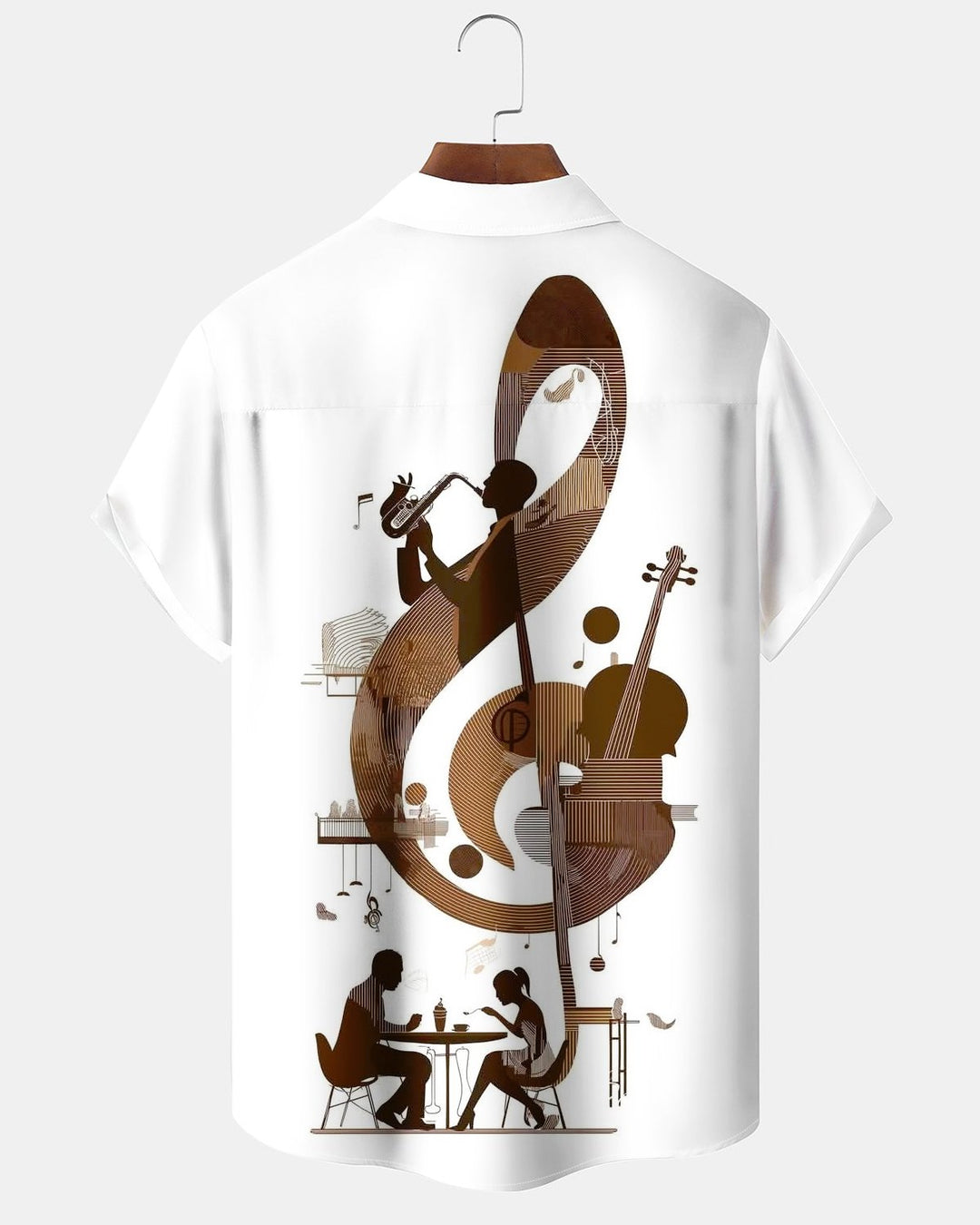 Alohadaddy® Casual Music Geometric Stripe Print Men&