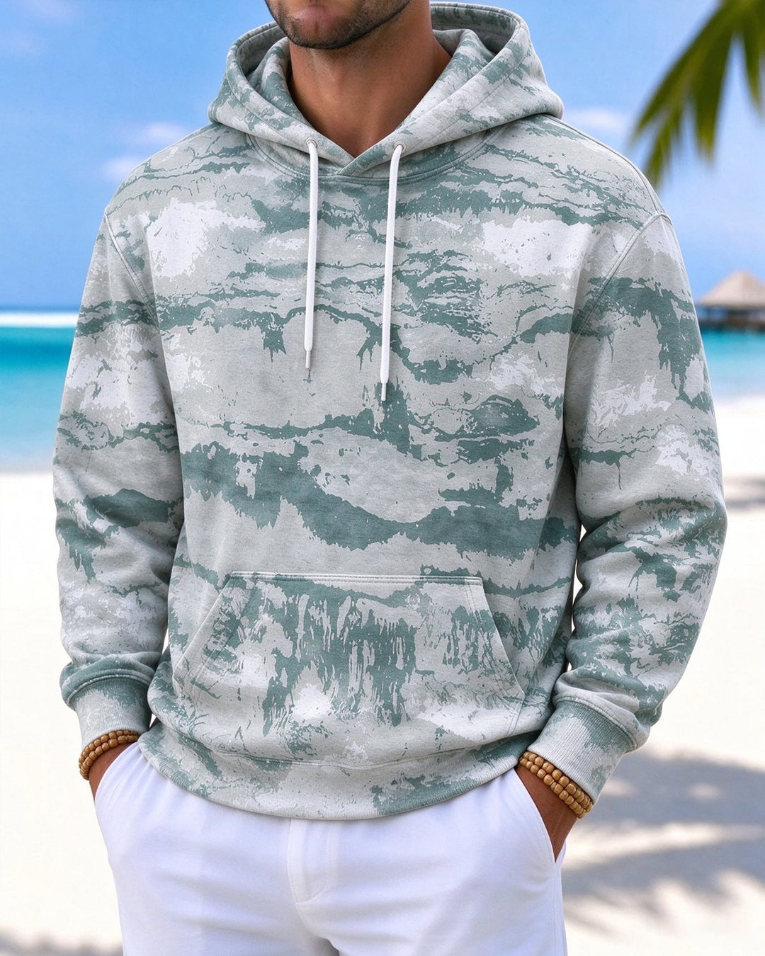 Alohadaddy® Casual Abstract Art Print Men&