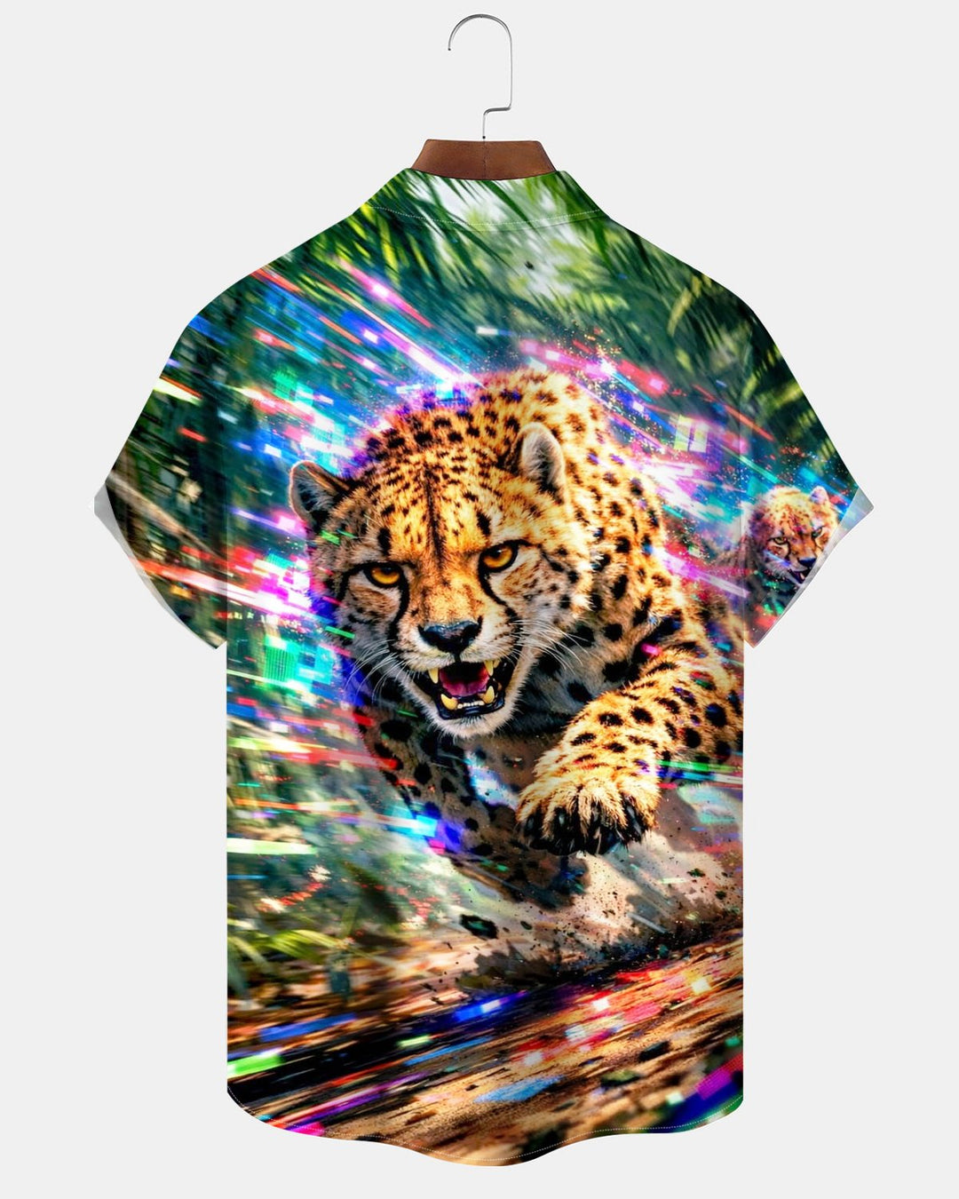 Alohadaddy® Casual Abstract Animal Leopard Running Print Men&