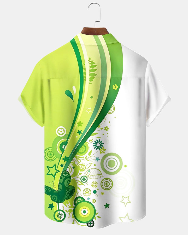 Alohadaddy® Casual Abstract Geometric Polka Dot Print Men&
