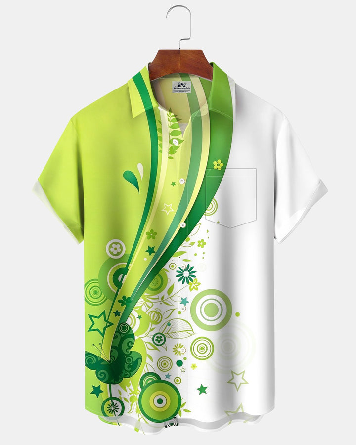 Alohadaddy® Casual Abstract Geometric Polka Dot Print Men&