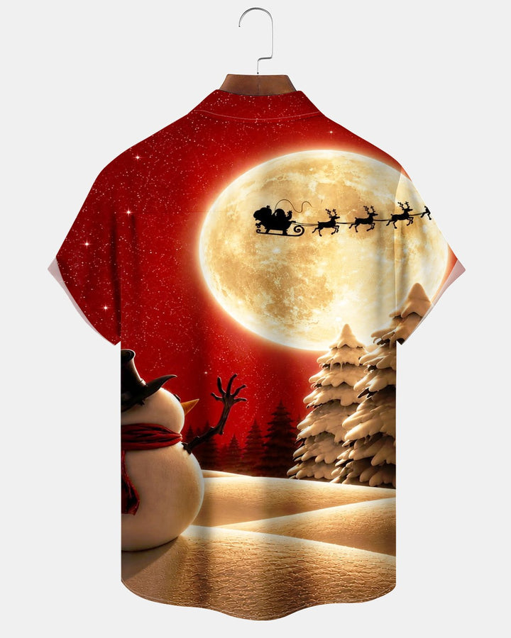 Alohadaddy® Holiday Christmas Snowman and Reindeer Print Men&
